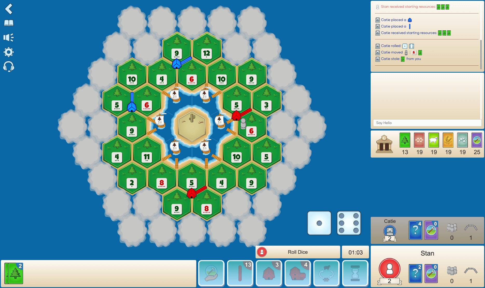 Colonist Settlers of Catan Black Forest Game Board