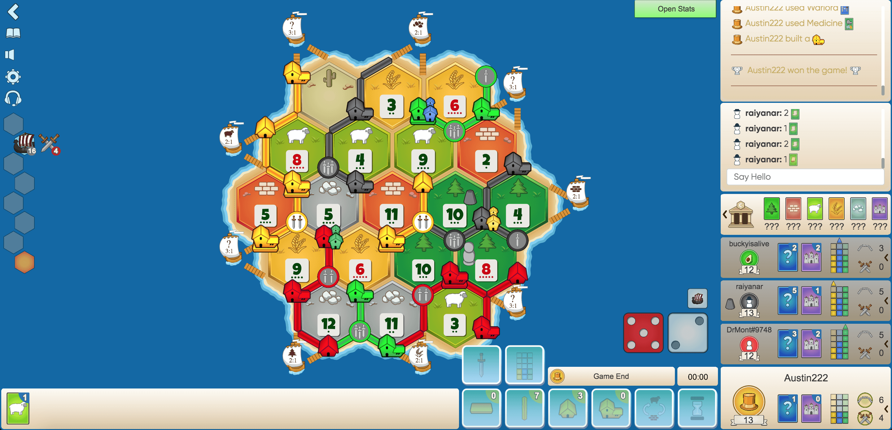 Colonist Settlers of Catan Cities & Knights Expansion Game Board
