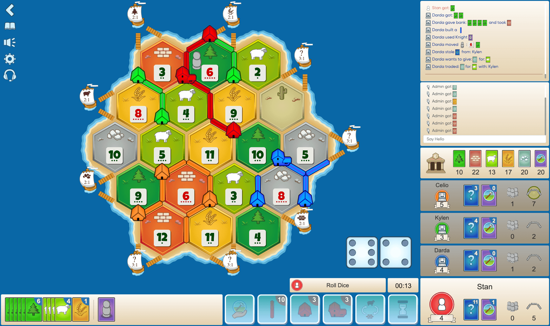 Colonist Settlers of Catan Base Game Board