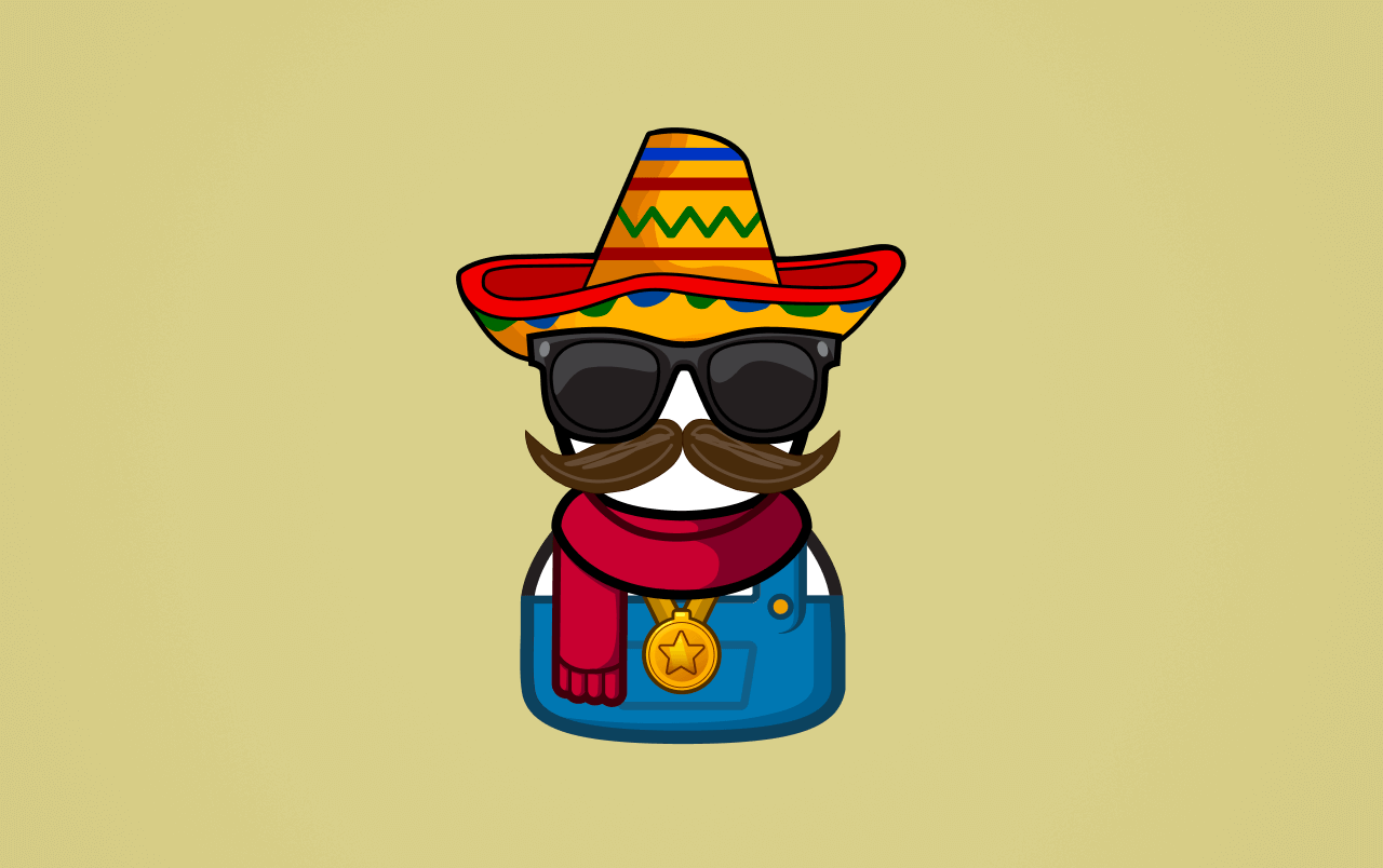 Custom Colonist icon with sombrero, mustache, and sunglasses