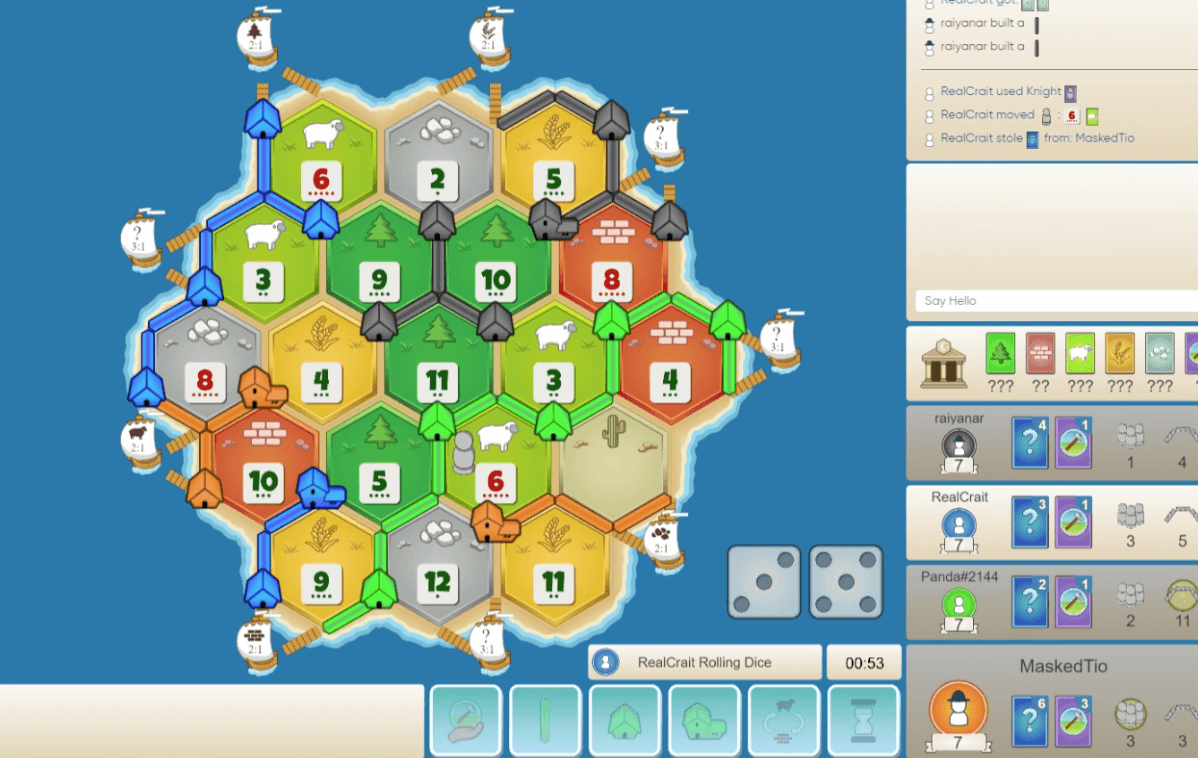 Colonist Settlers of Catan Base Game Board