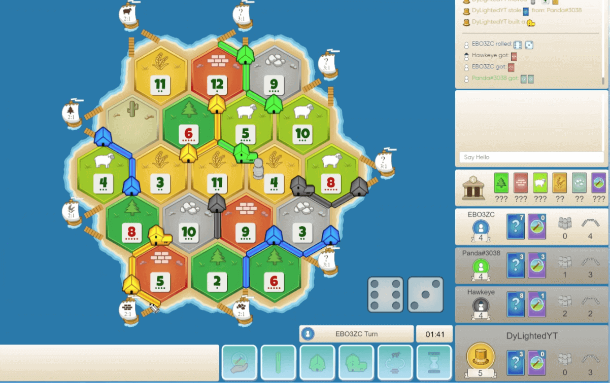 Colonist Settlers of Catan Base Game Board